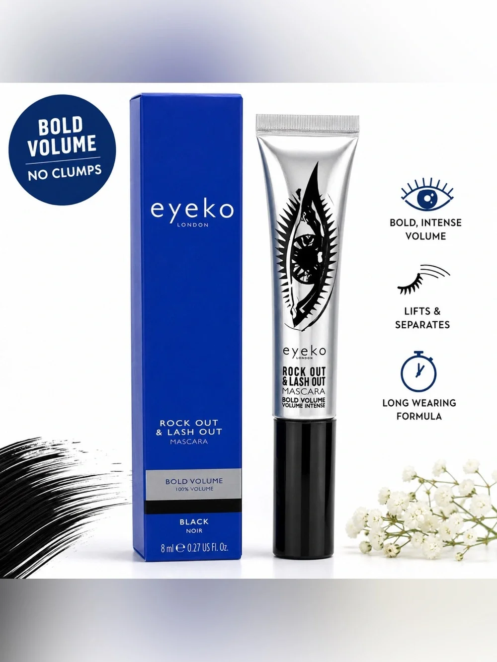 Eyeko London Lash Alert Mascara Rock Out Lash Out Bold Volume 8ml / 0.27 fl oz